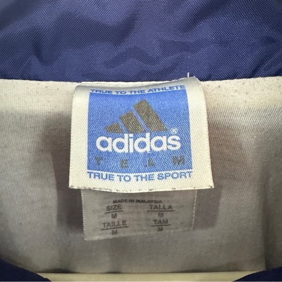 Adidas Vintage Windbreaker Jacket Tie Dye Full Zip Insulated Men’s Medium Blue - Picture 3 of 11